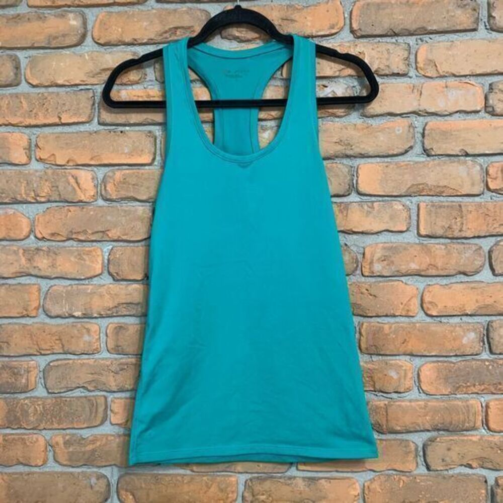 Athleta Women's Shanti Tank In Powervita Scoop Neck Racerback Long Green Size S